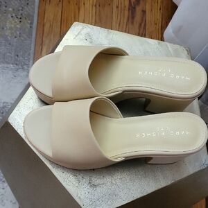 Marc Fisher Women's Tan Mules.